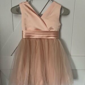Flower girl dress peachy dusty rose